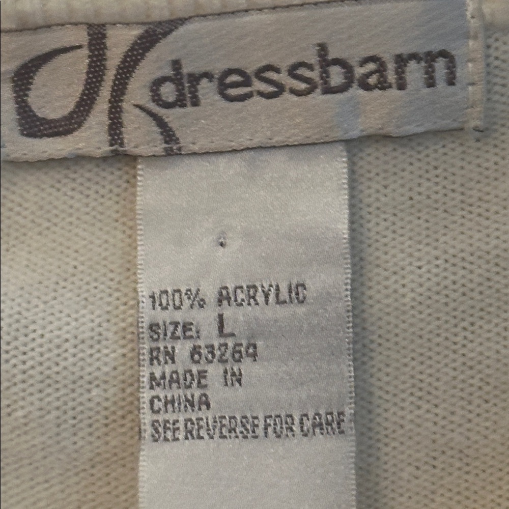 Dressbarn Women's White Cardigan with Pearl Details - Picture 2 of 4